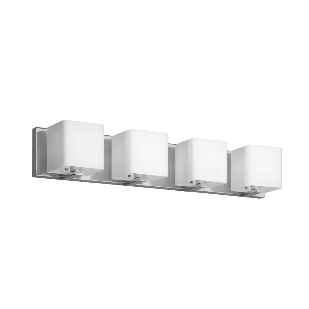 Verona Four Light Vanity Fixture in Polished Chrome - available from The Lighting Shoppe, trusted by Canadian homeowners