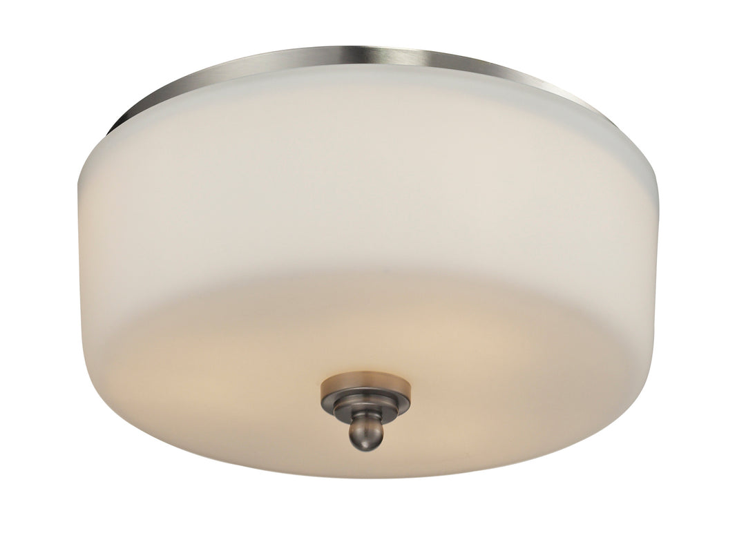 Cardinal Three Light Flush Mount in Brushed Nickel - available from The Lighting Shoppe, trusted by Canadian homeowners