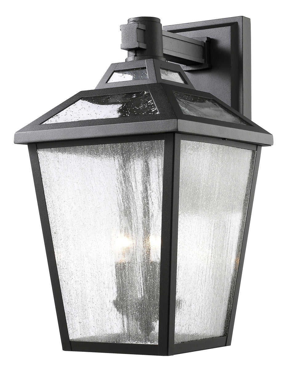 Bayland Three Light Outdoor Wall Light in Black - available from The Lighting Shoppe, trusted by Canadian homeowners