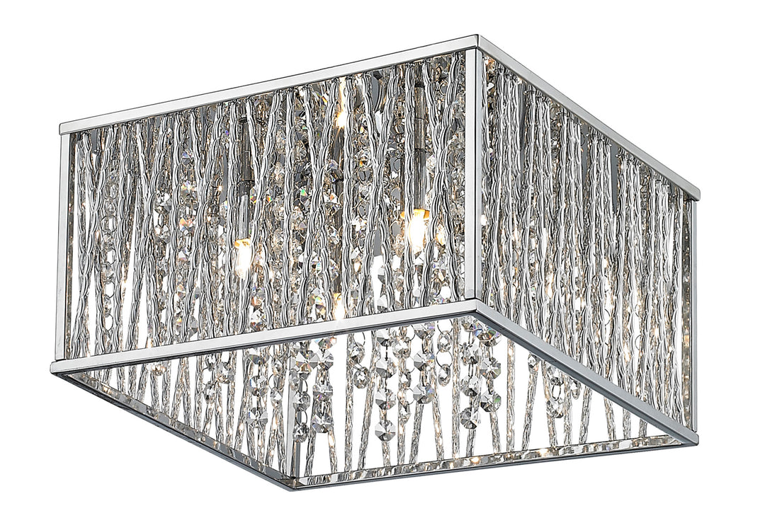 Terra Four Light Flush Mount in Chrome - available from The Lighting Shoppe, trusted by Canadian homeowners