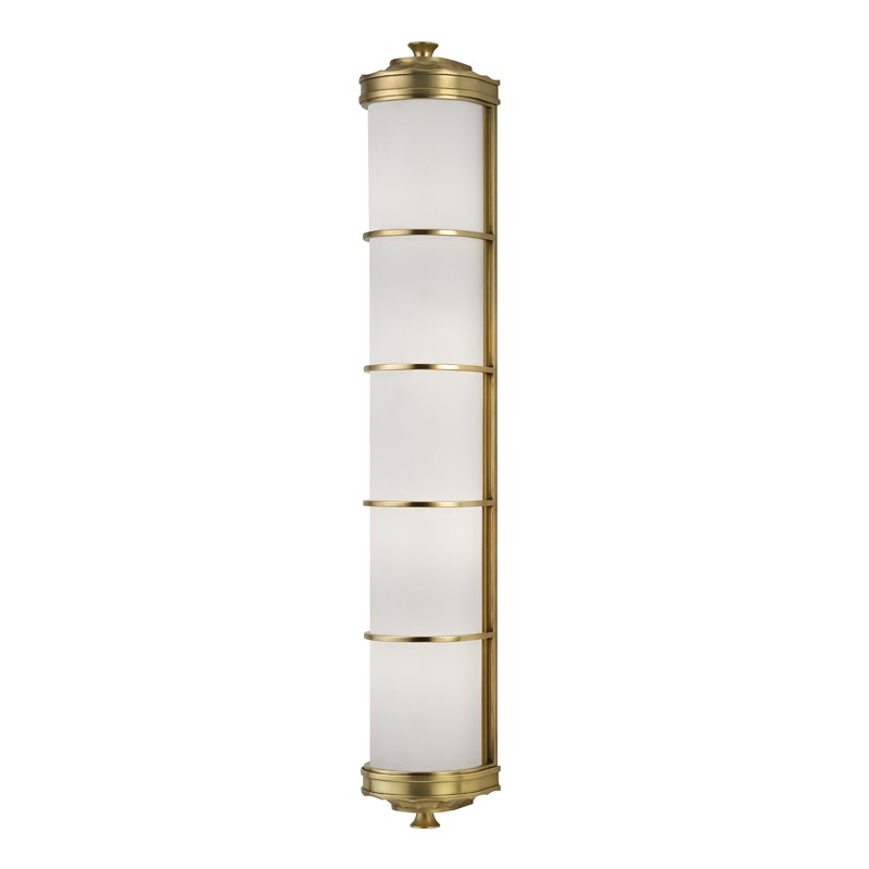 Albany Four Light Wall Sconce in Aged Brass - available from The Lighting Shoppe, trusted by Canadian homeowners