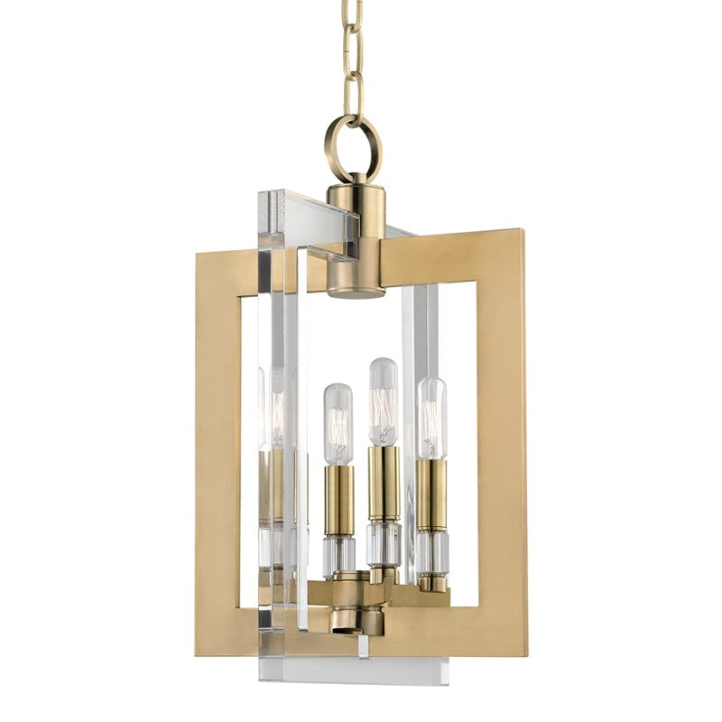 Wellington Four Light Pendant in Aged Brass - available from The Lighting Shoppe, trusted by Canadian homeowners