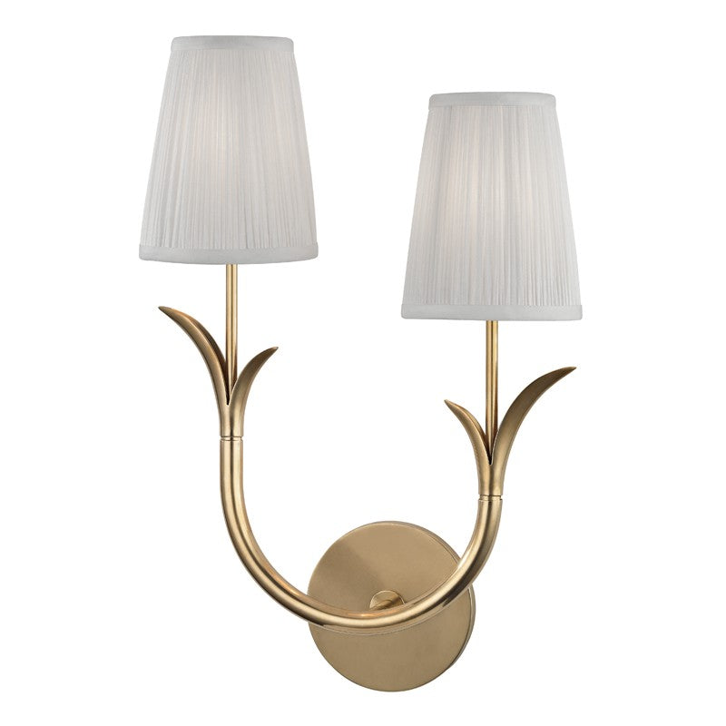 Hudson Valley Canada - 9402R-AGB - Two Light Wall Sconce - Deering - Aged Brass