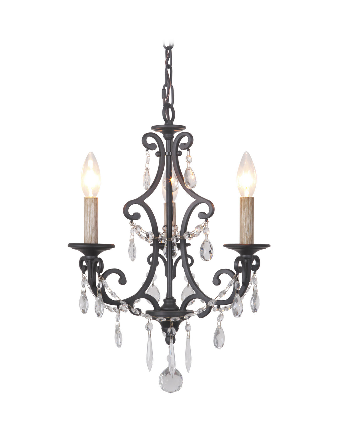Craftmade Canada - 38923-MBK - Three Light Chandelier - Bentley - Matte Black