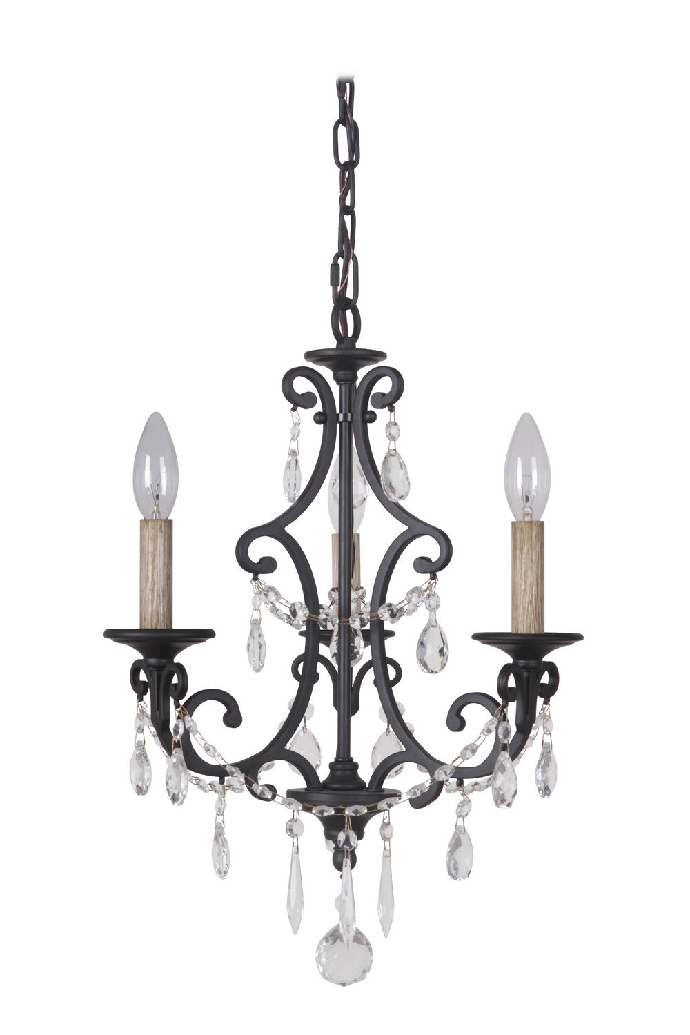Bentley Three Light Chandelier in Matte Black - available from The Lighting Shoppe, trusted by Canadian homeowners