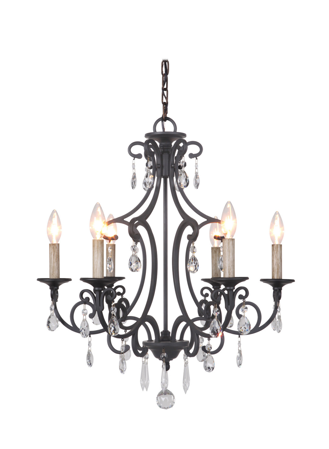 Craftmade Canada - 38926-MBK - Six Light Chandelier - Bentley - Matte Black