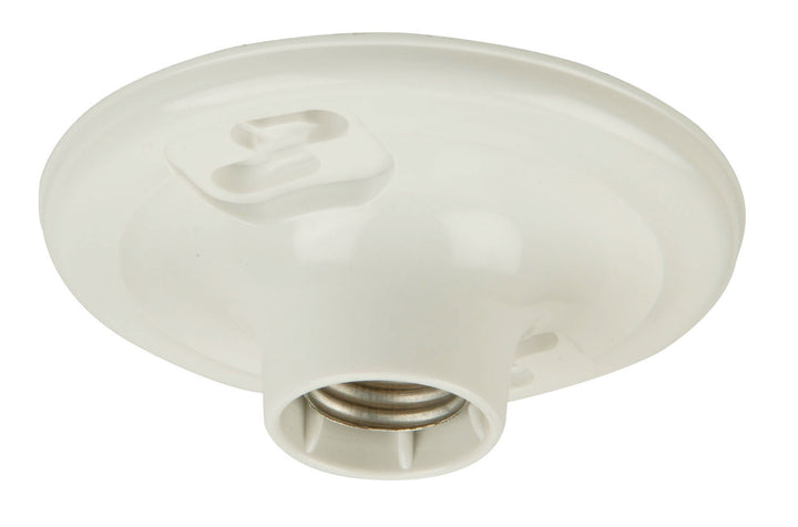 Keyless Fixtures and Access. One Light Socket Lamp Holder in White - available from The Lighting Shoppe, trusted by Canadian homeowners