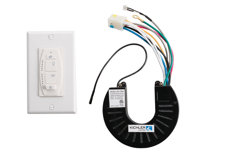 Kichler Canada - 370036WHTR - 6 Speed DC Wall Transmitter - Accessory - White Material (Not Painted)