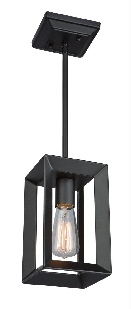 Vineyard One Light Pendant in Matte Black - available from The Lighting Shoppe, trusted by Canadian homeowners