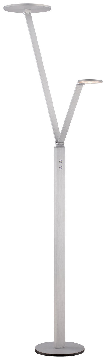 Task Floor Lamp LED Floor Lamp in Chiseled Nickel - available from The Lighting Shoppe, trusted by Canadian homeowners