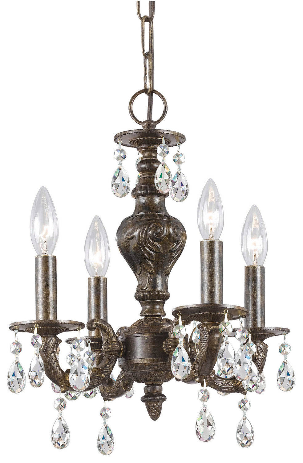 Paris Market Four Light Mini Chandelier in Venetian Bronze - available from The Lighting Shoppe, trusted by Canadian homeowners