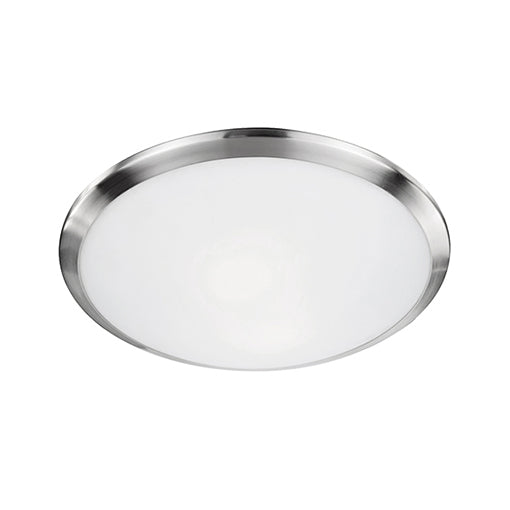 Malta Two Light Flush Mount in Brushed Nickel - available from The Lighting Shoppe, trusted by Canadian homeowners