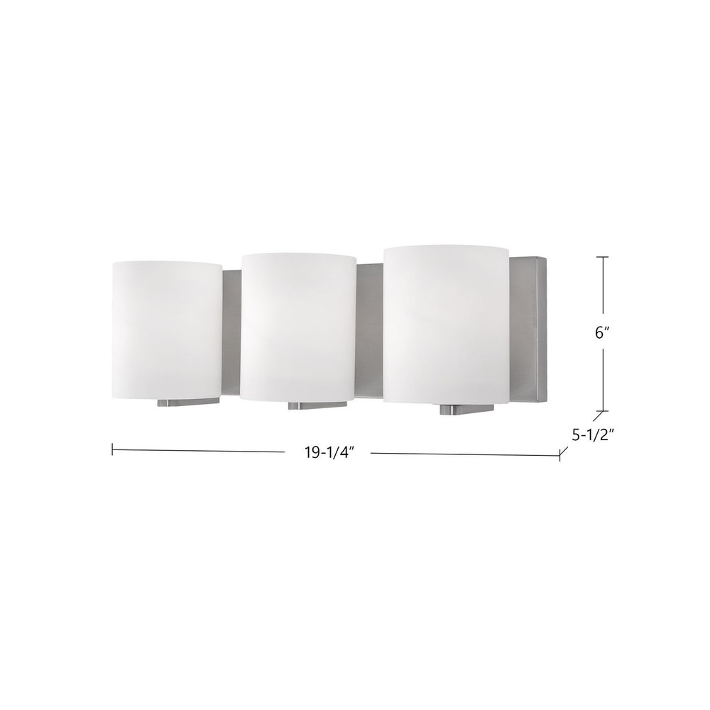 Kuzco Canada - 70233BN - Three Light Vanity - Bridgewater - Brushed Nickel