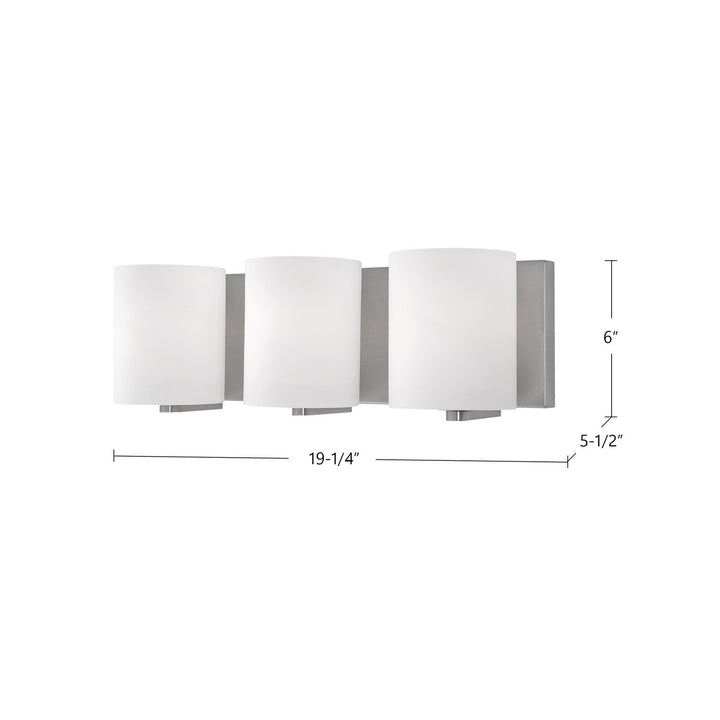 Kuzco Canada - 70233BN - Three Light Vanity - Bridgewater - Brushed Nickel