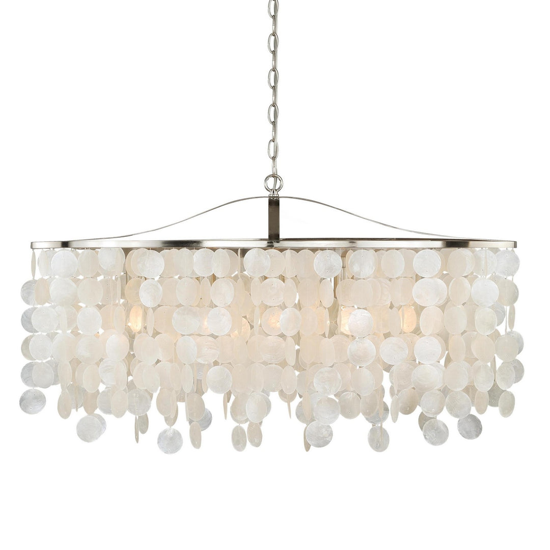 Elsa Five Light Linear Chandelier in Satin Nickel