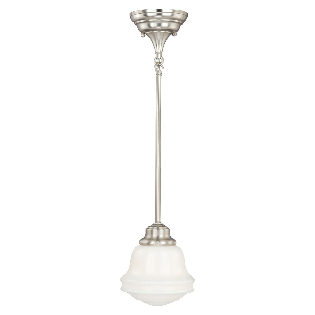 Huntley One Light Mini Pendant in Satin Nickel