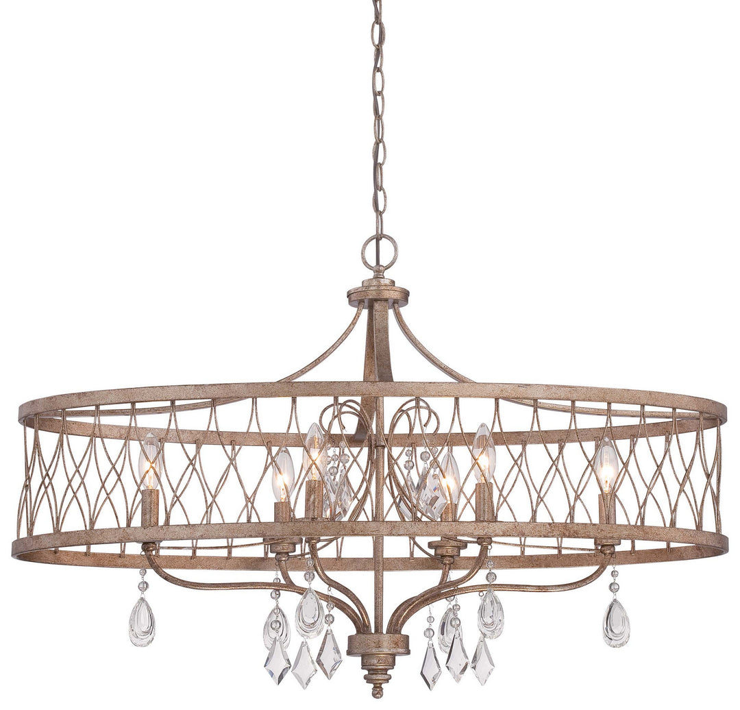 West Liberty Six Light Island Pendant in Olympus Gold - available from The Lighting Shoppe, trusted by Canadian homeowners