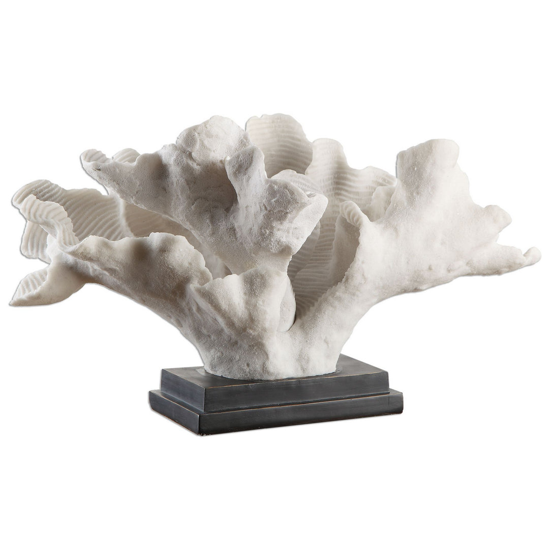 Blade Coral Statue in Textured White w/Matte Black - available from The Lighting Shoppe, trusted by Canadian homeowners