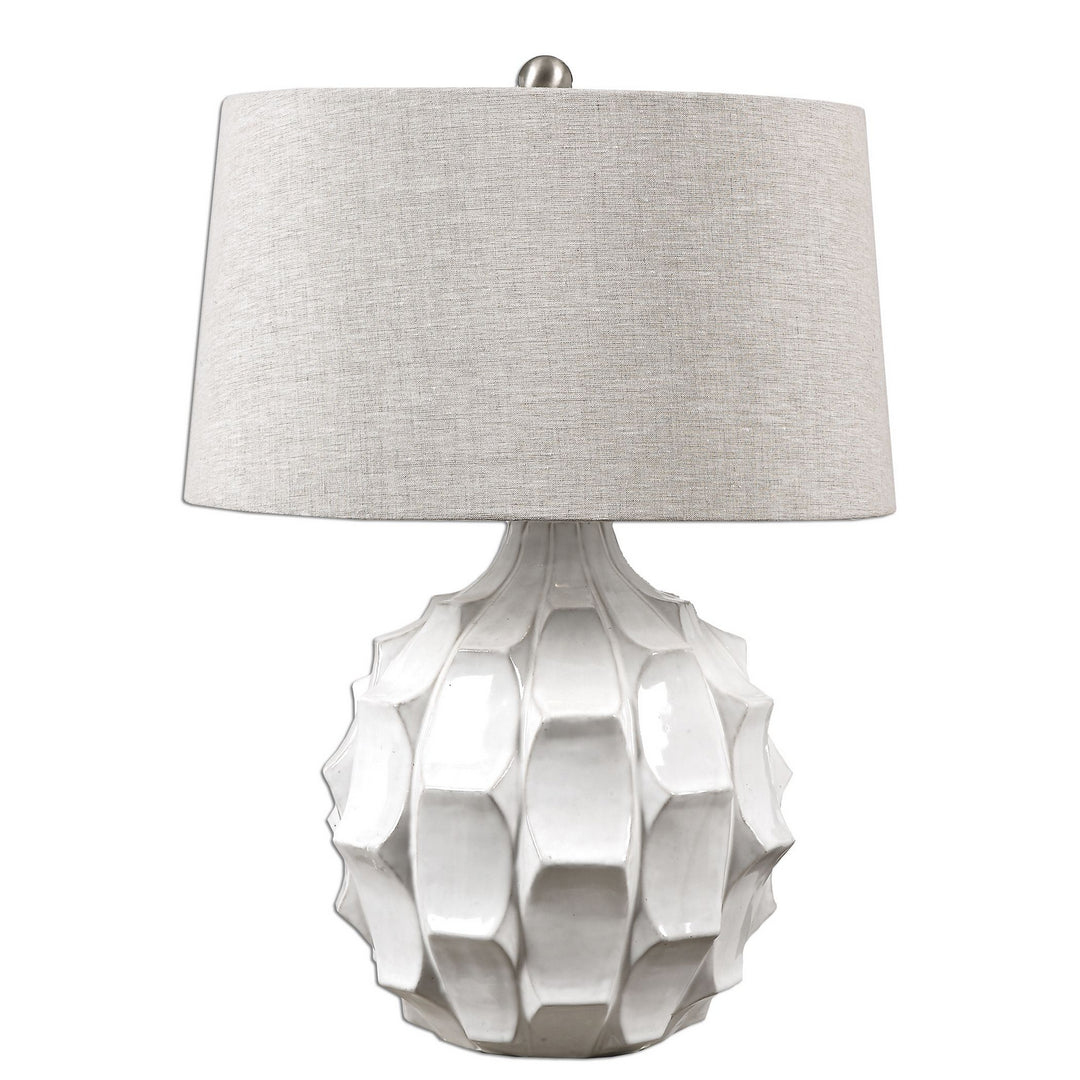 Guerina One Light Table Lamp in Brushed Nickel - available from The Lighting Shoppe, trusted by Canadian homeowners