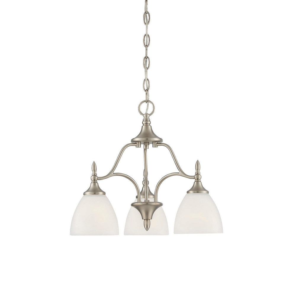 Herndon Three Light Chandelier in Satin Nickel Savoy House