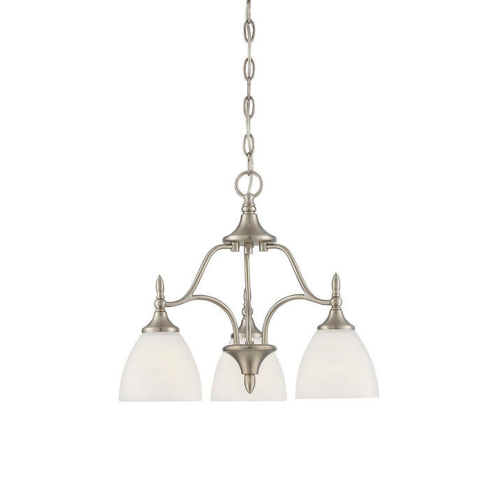 Herndon Three Light Chandelier in Satin Nickel Savoy House