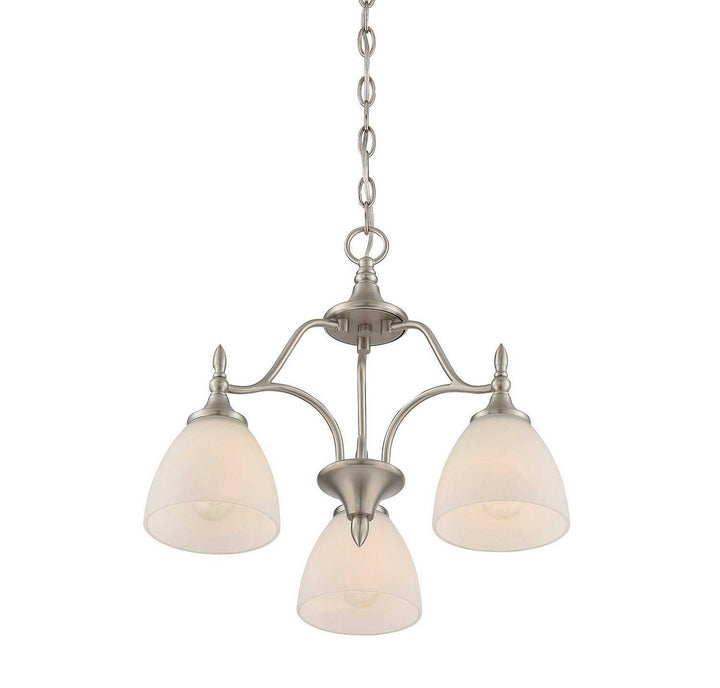 Herndon Three Light Chandelier in Satin Nickel Savoy House