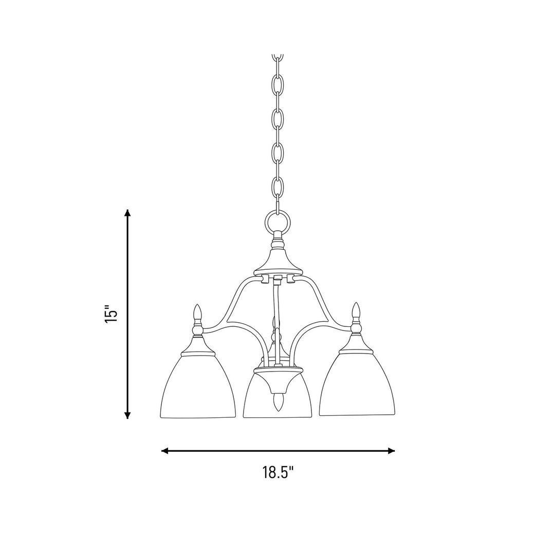 Savoy House - 1-1000-3-SN - Three Light Chandelier - Herndon - Satin Nickel