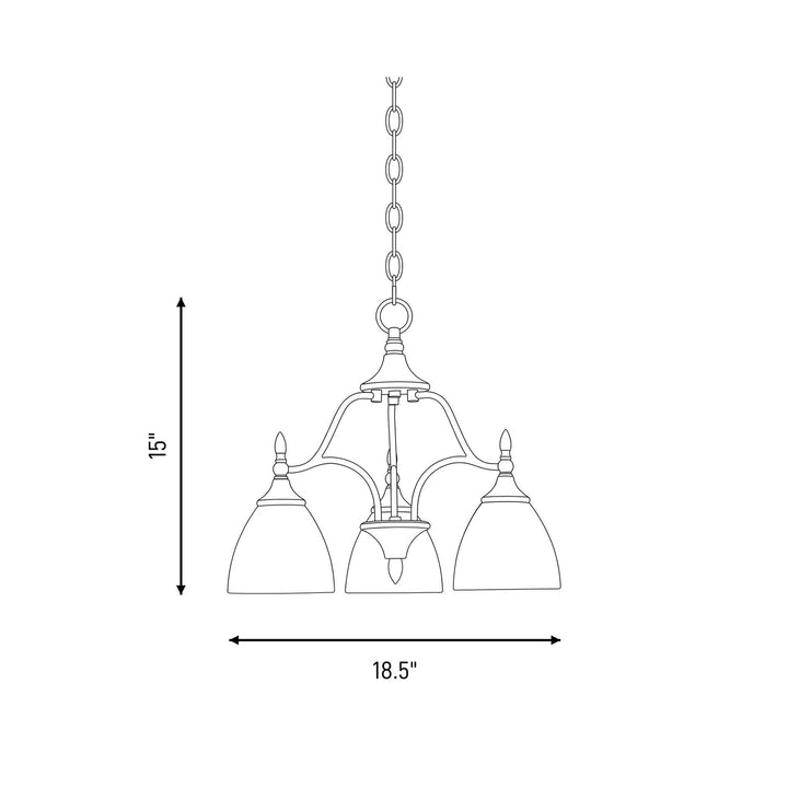 Savoy House - 1-1000-3-SN - Three Light Chandelier - Herndon - Satin Nickel