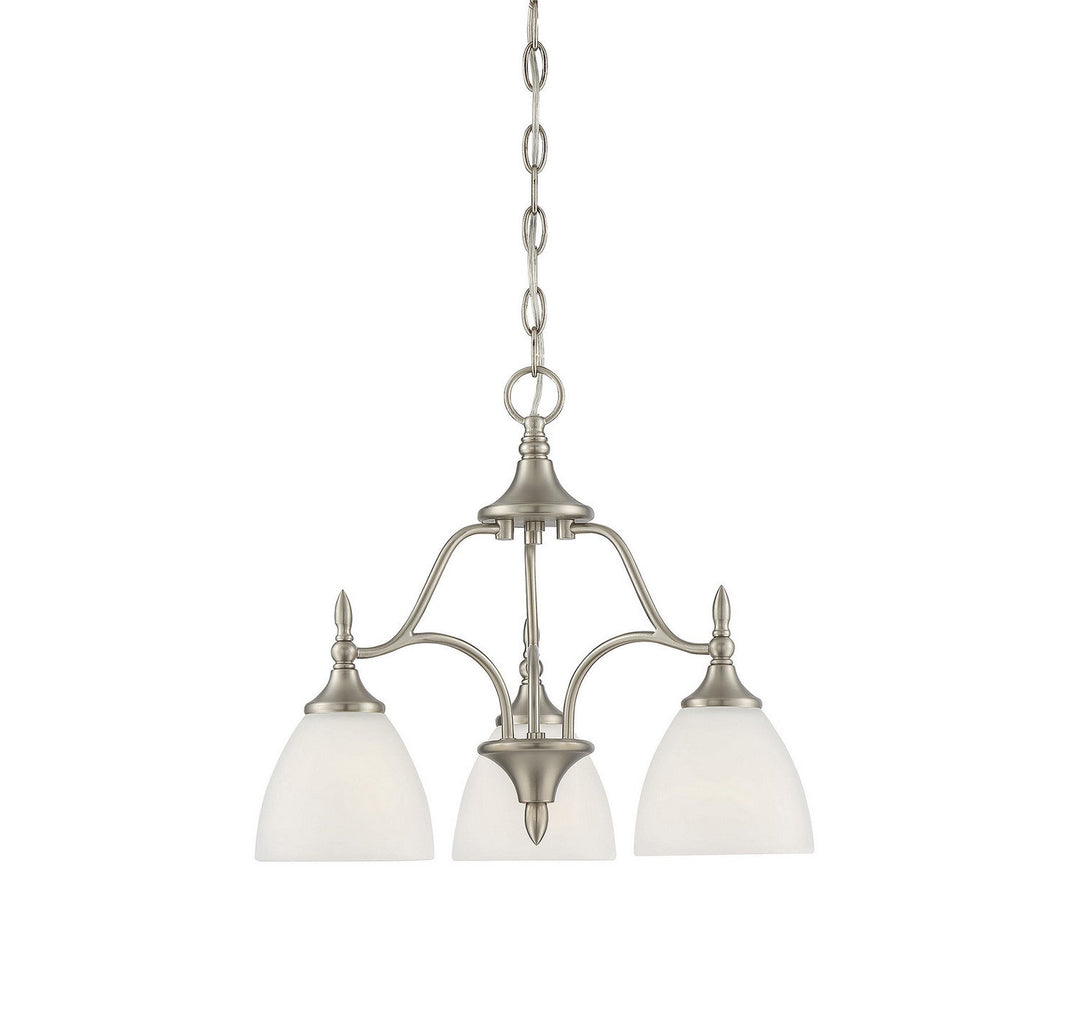 Herndon Three Light Chandelier in Satin Nickel Savoy House