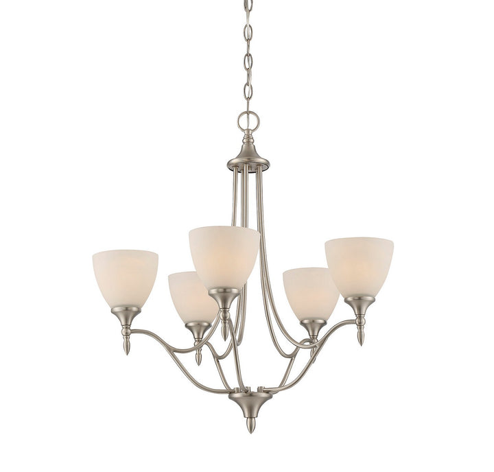 Savoy House - 1-1001-5-SN - Five Light Chandelier - Herndon - Satin Nickel