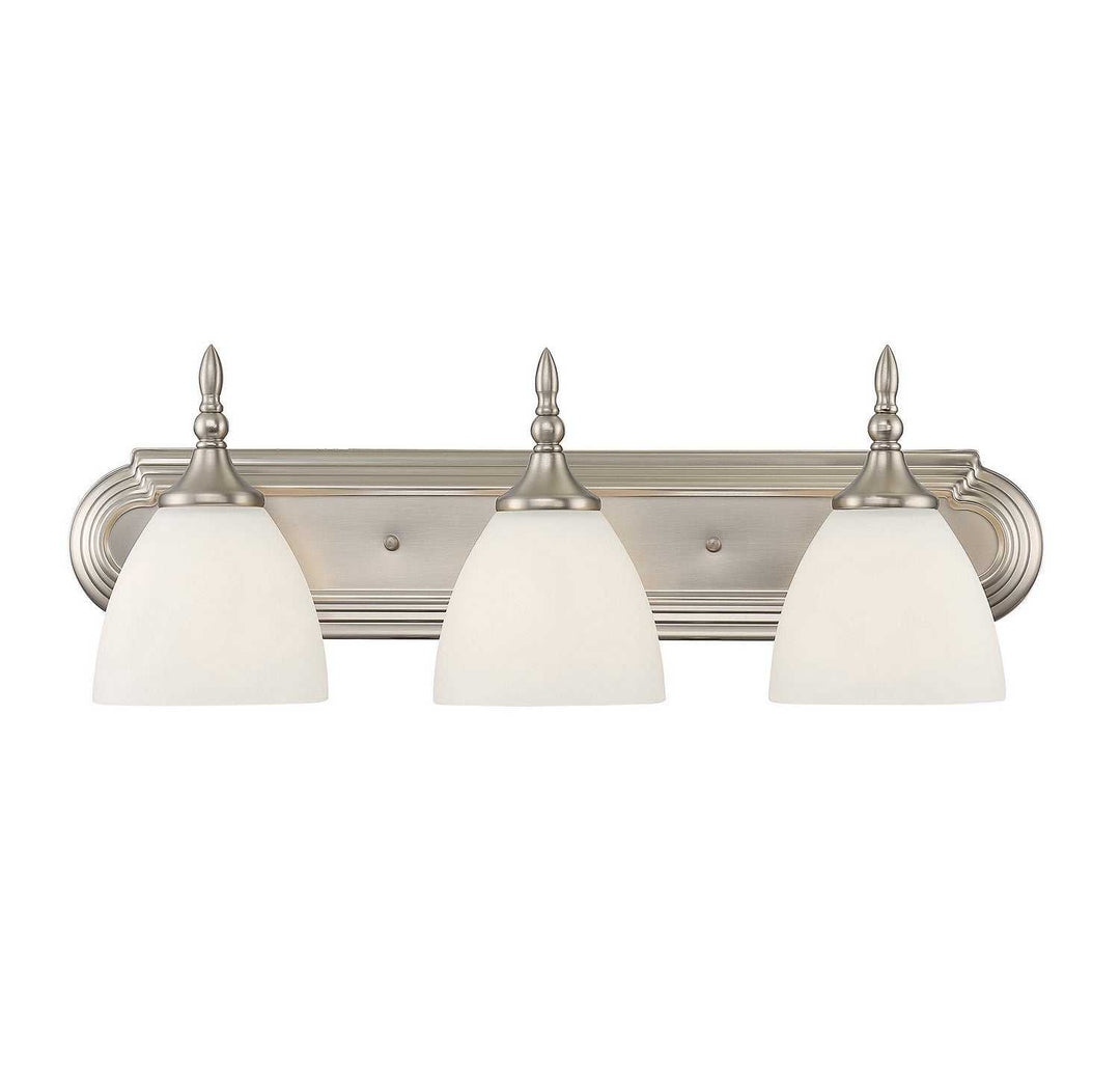 Herndon Three Light Bath Bar in Satin Nickel Savoy House