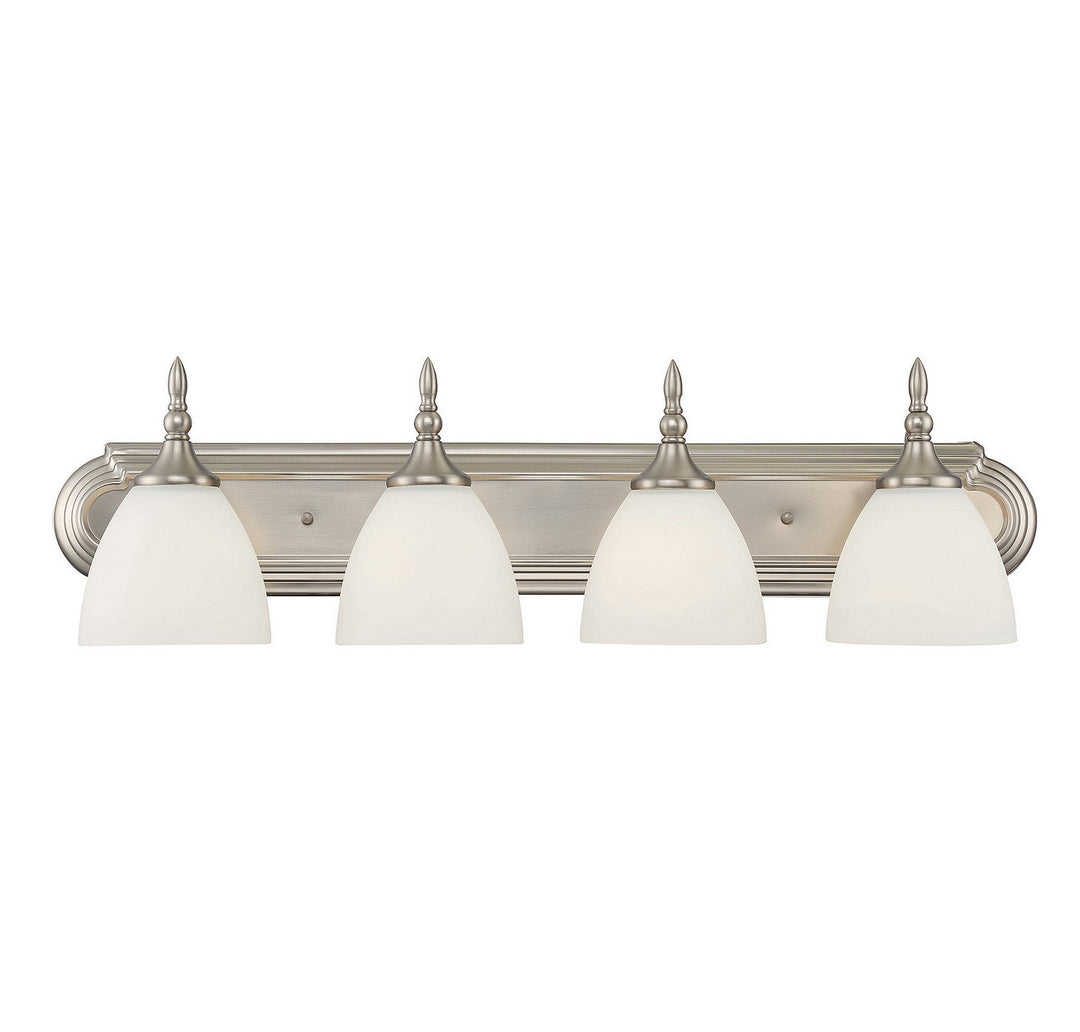Herndon Four Light Bath Bar in Satin Nickel Savoy House