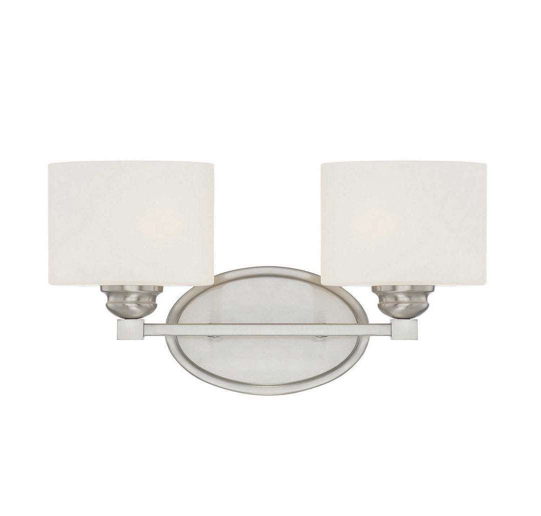 Kane Two Light Bath Bar in Satin Nickel Savoy House
