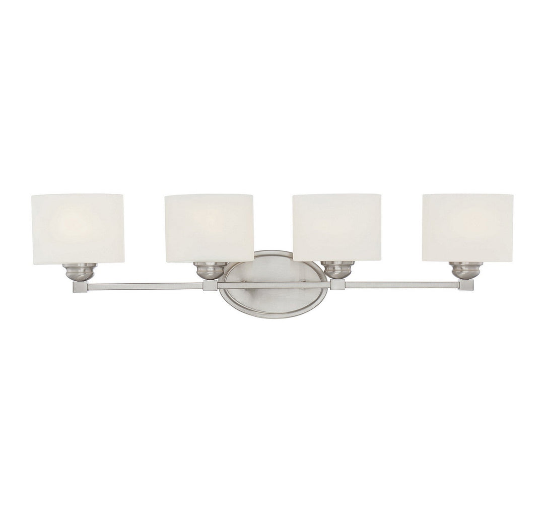 Kane Four Light Bath Bar in Satin Nickel Savoy House