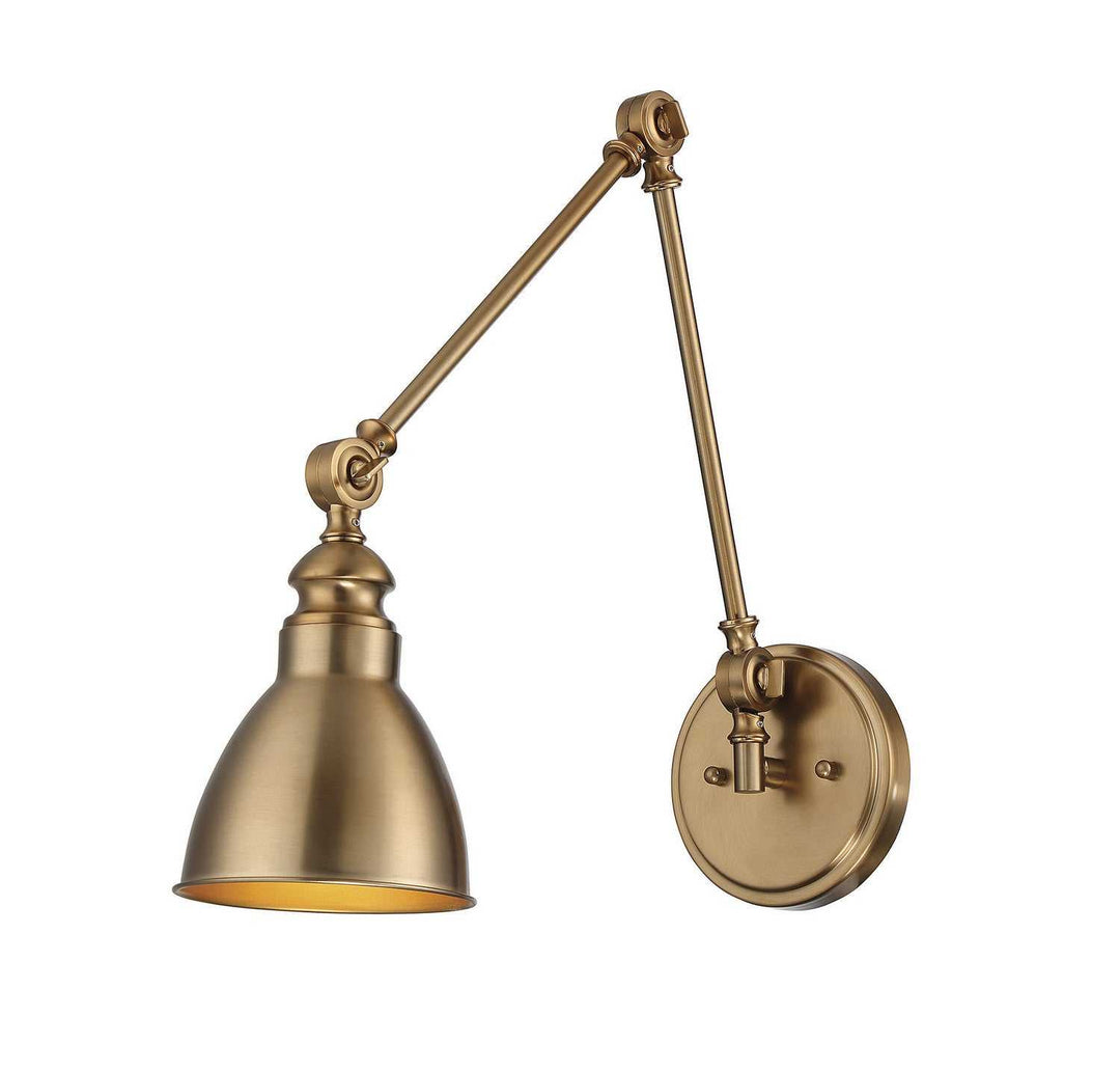 Dakota One Light Wall Sconce in Warm Brass Savoy House