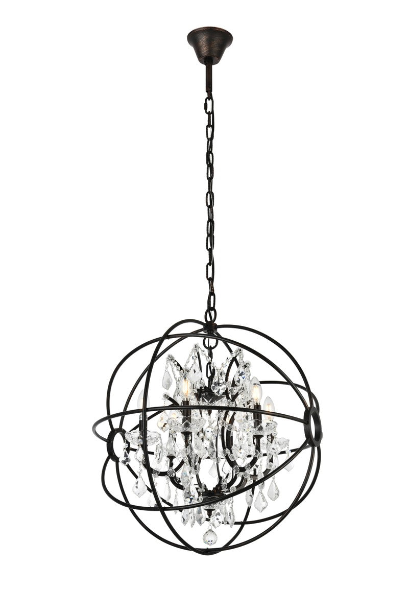 Geneva Six Light Chandelier in Dark Bronze - available from The Lighting Shoppe, trusted by Canadian homeowners