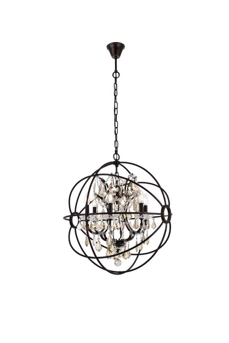 Geneva Six Light Chandelier in Dark Bronze - available from The Lighting Shoppe, trusted by Canadian homeowners