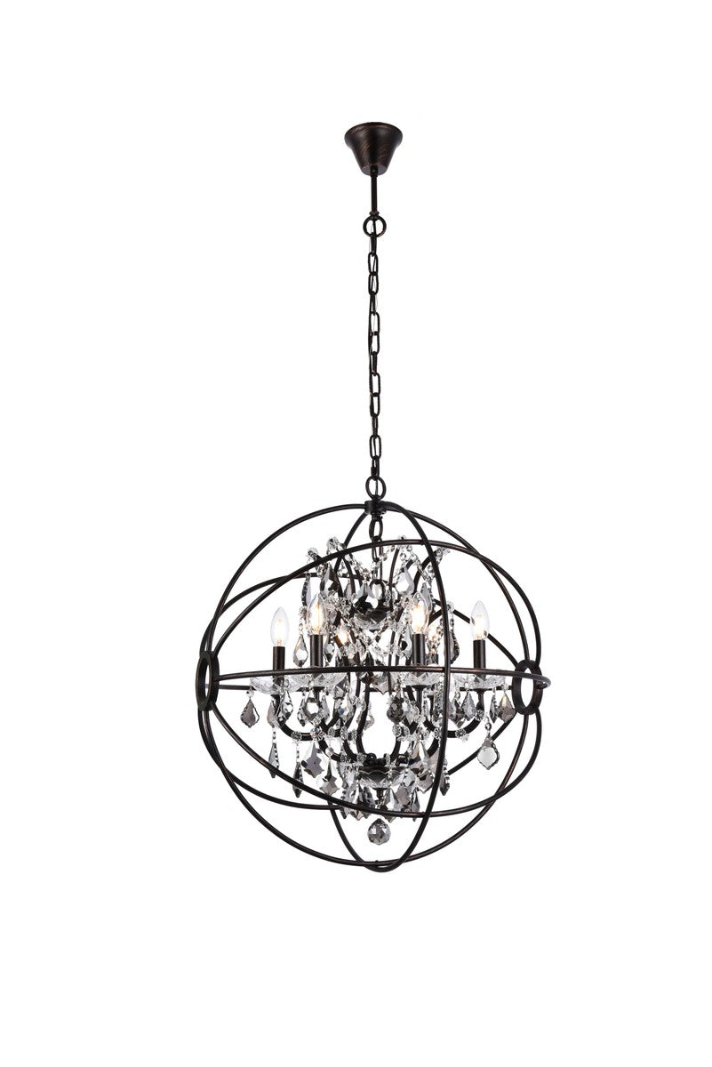 Geneva Six Light Chandelier in Dark Bronze - available from The Lighting Shoppe, trusted by Canadian homeowners