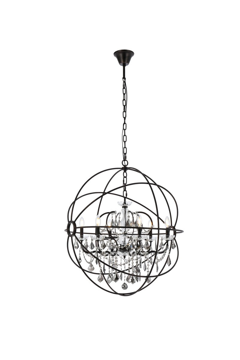 Geneva Six Light Chandelier in Dark Bronze - available from The Lighting Shoppe, trusted by Canadian homeowners