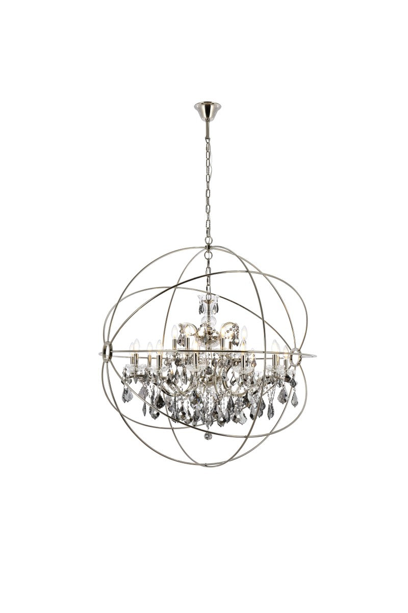 Elegant Lighting - 1130G43PN-SS/RC - 18 Light Chandelier - Geneva - Polished nickel