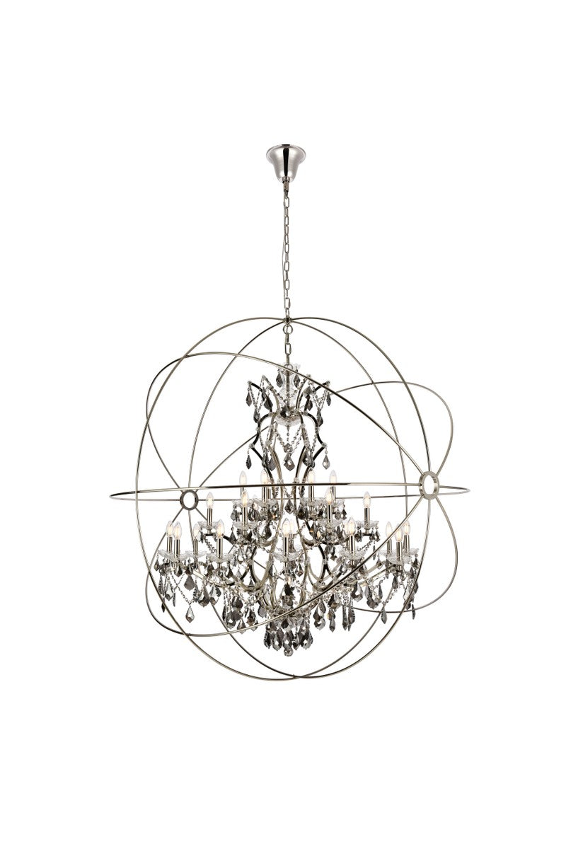 Elegant Lighting - 1130G60PN-SS/RC - 25 Light Chandelier - Geneva - Polished nickel