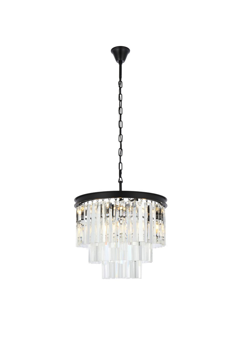 Sydney Nine Light Chandelier in Matte Black - available from The Lighting Shoppe, trusted by Canadian homeowners