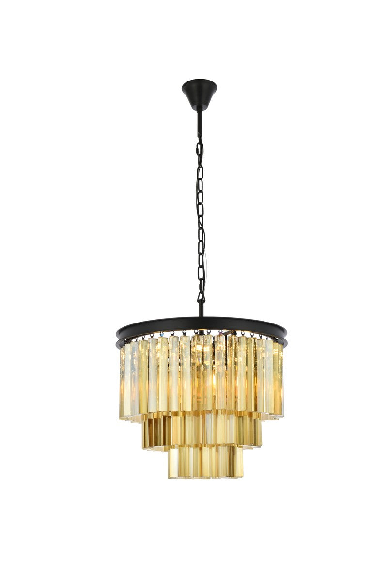 Sydney Nine Light Chandelier in Matte Black - available from The Lighting Shoppe, trusted by Canadian homeowners