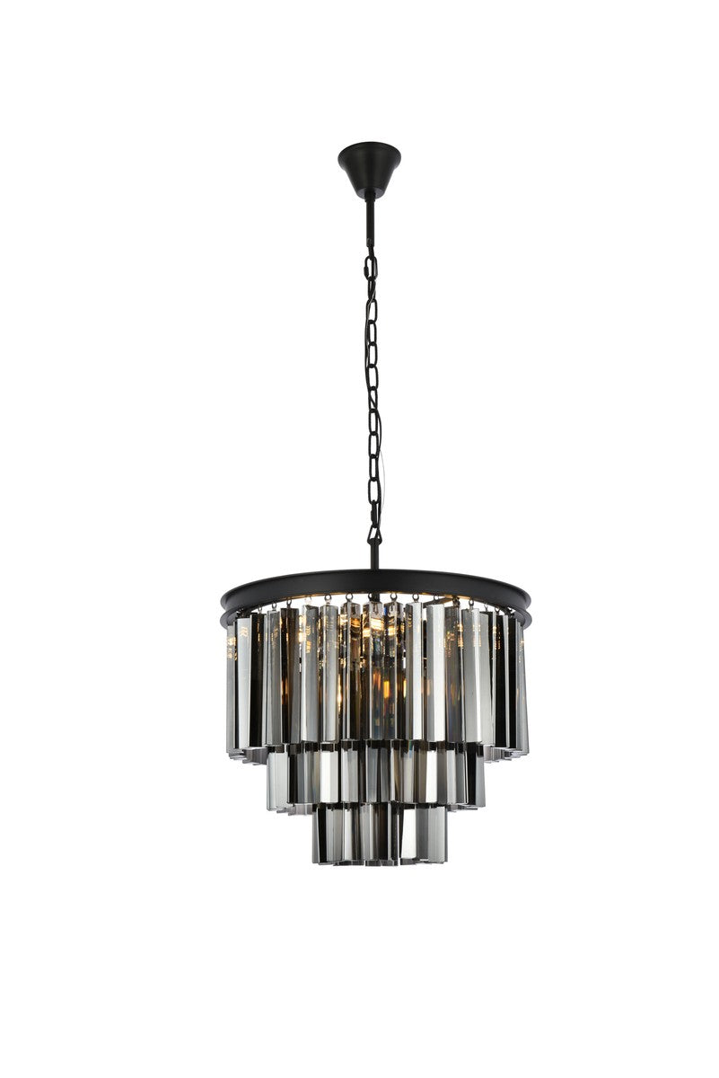 Sydney Nine Light Chandelier in Matte Black - available from The Lighting Shoppe, trusted by Canadian homeowners