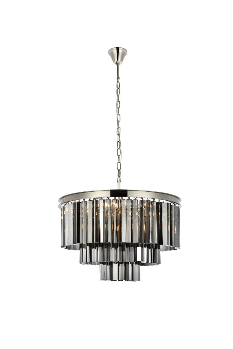 Elegant Lighting - 1201D26PN-SS/RC - Nine Light Chandelier - Sydney - Polished nickel