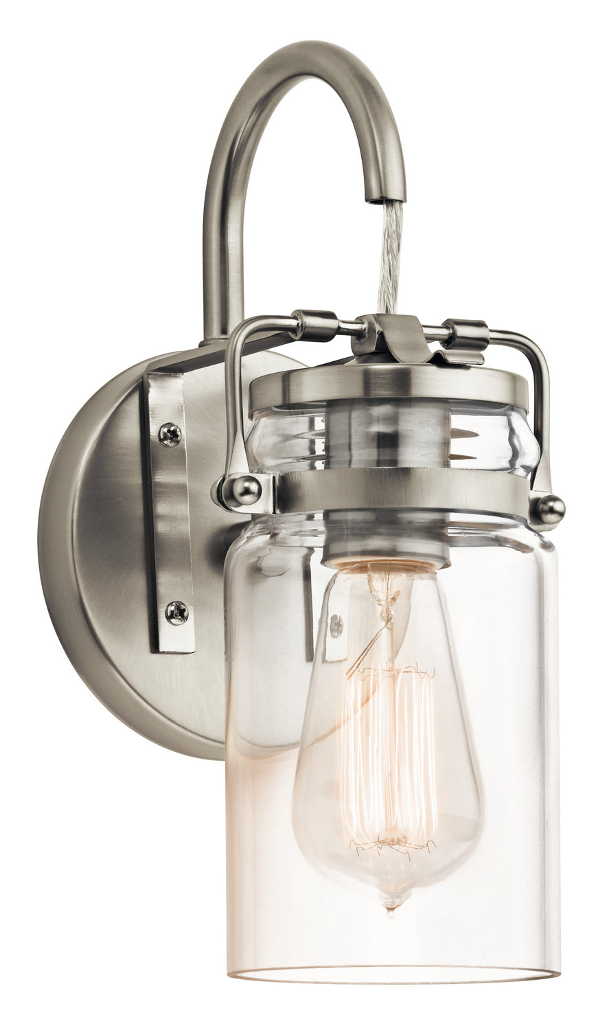 Kichler Canada - 45576NI - One Light Wall Sconce - Brinley - Brushed Nickel