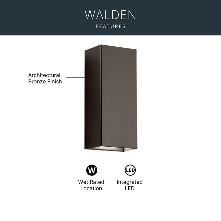 Kichler Canada - 49551AZLED - LED Outdoor Wall Mount - Walden - Architectural Bronze