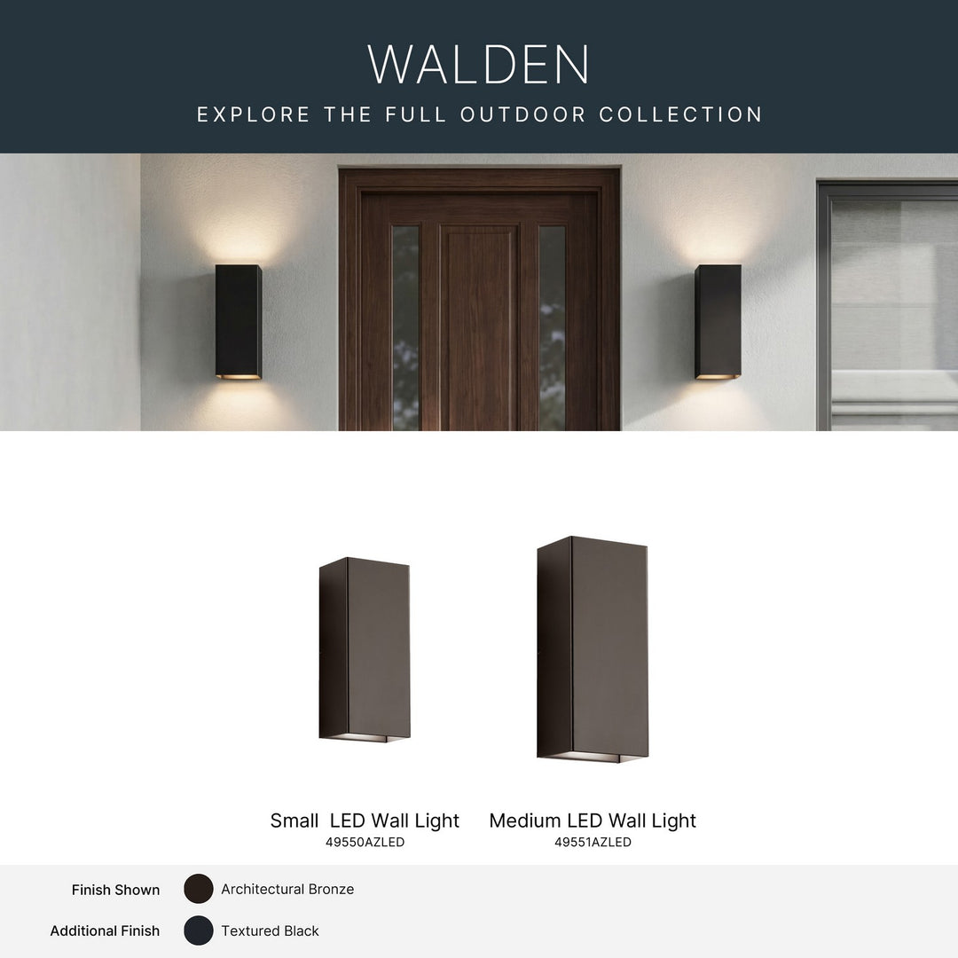 Kichler Canada - 49551AZLED - LED Outdoor Wall Mount - Walden - Architectural Bronze