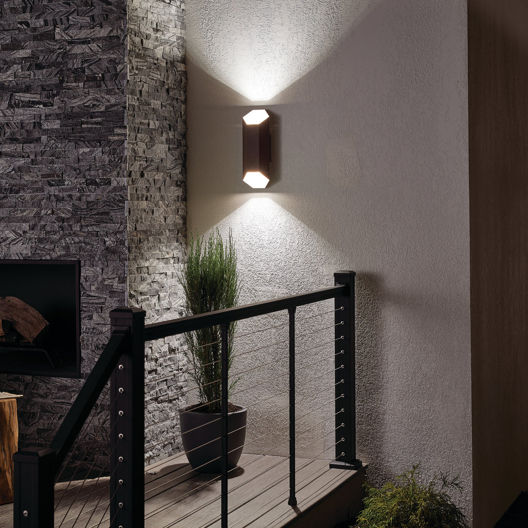 Kichler Canada - 49608AZTLED - LED Outdoor Wall Mount - Estella - Textured Architectural Bronze