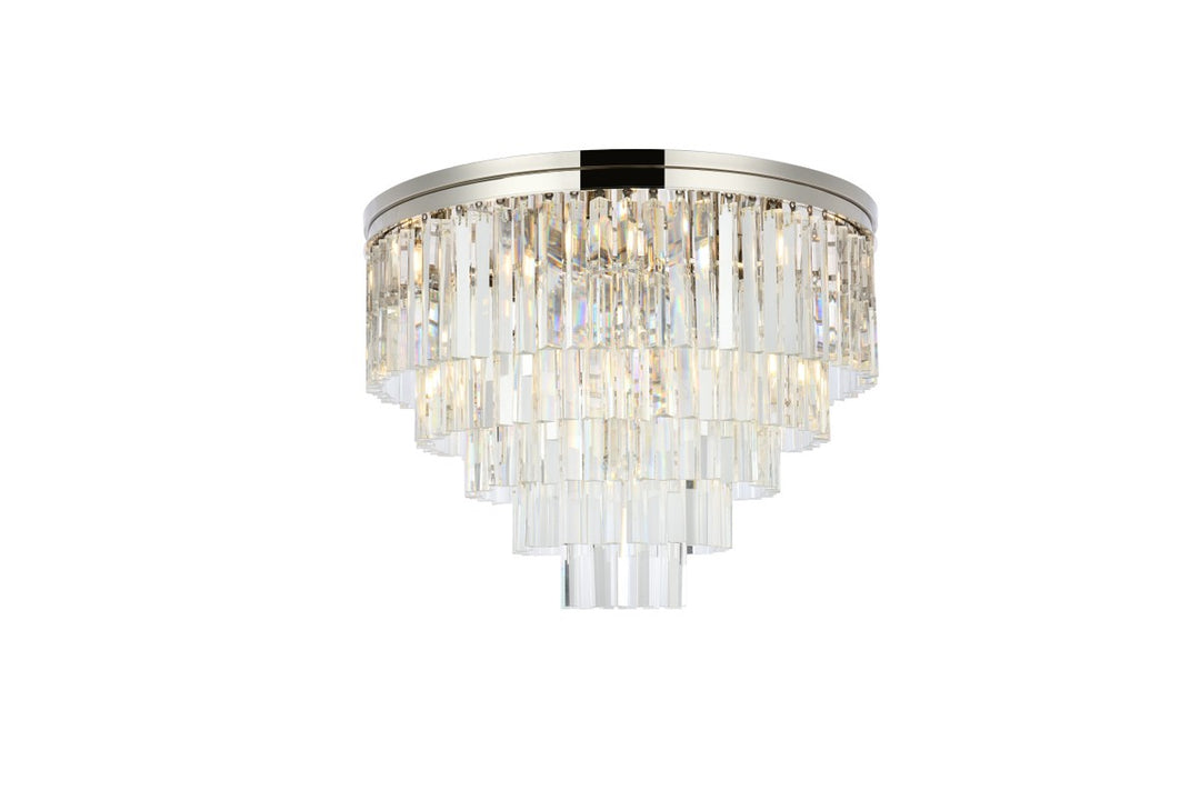 Elegant Lighting - 1201F32PN/RC - 17 Light Flush Mount - Sydney - Polished nickel
